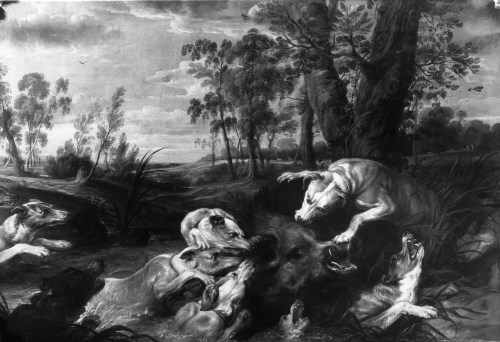 caccia al cinghiale (dipinto) di Snyders Frans (prima metà sec. XVII)