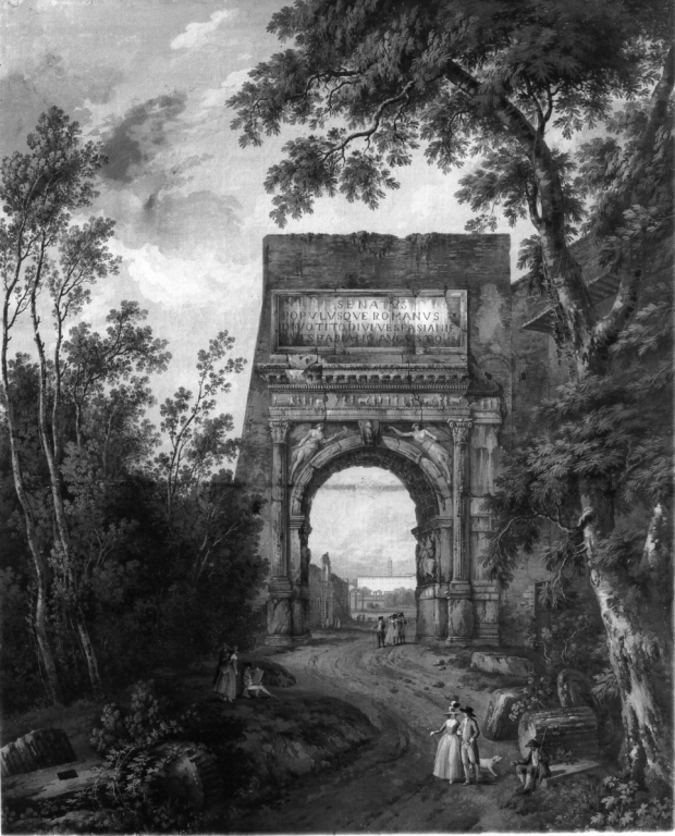 arco di Tito (dipinto) di Campovecchio Giovanni (secc. XVIII/ XIX)