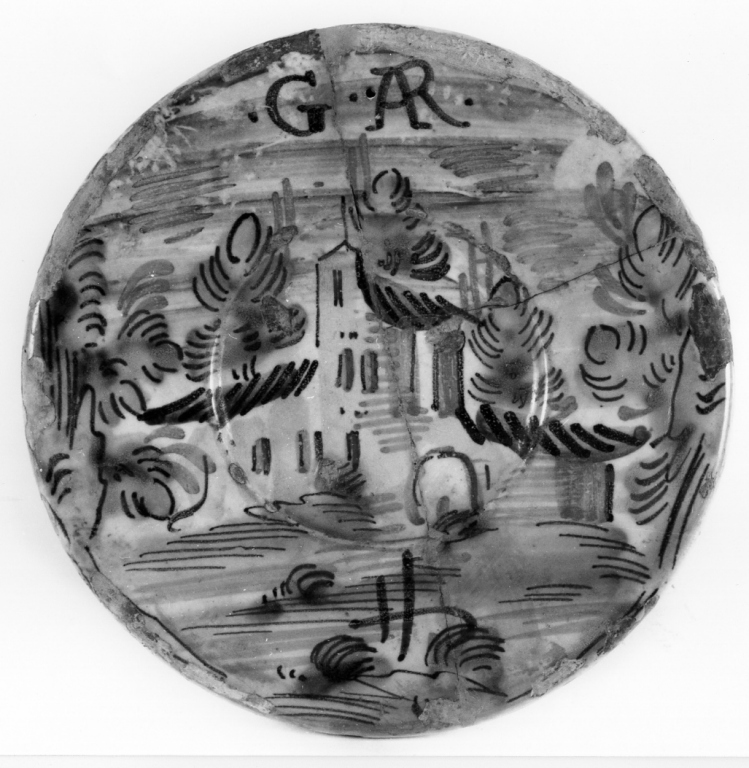 piatto - bottega italiana (prima metà sec. XVII)