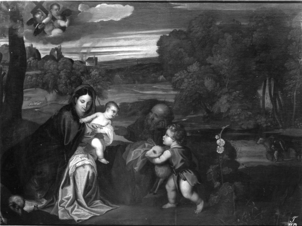 Sacra Famiglia con San Giovannino (dipinto) - ambito veneto (prima metà sec. XVII)