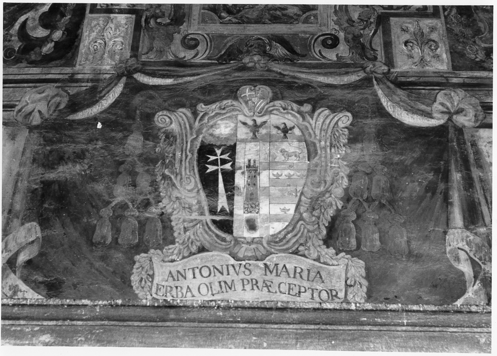 stemma del Commendatore di S. Spirito Antonio Maria Erba Odescalchi (dipinto, complesso decorativo) - ambito romano (prima metà sec. XIX)