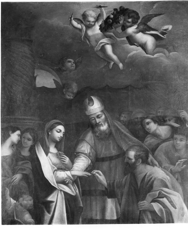 Sposalizio di Maria Vergine (dipinto, opera isolata) - ambito romano (sec. XVII)