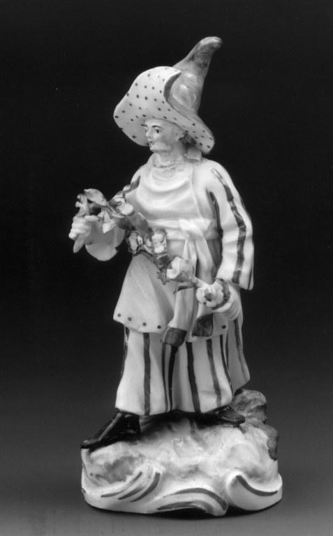 figura maschile (statuetta) di Luck Karl Gottlieg - manifattura di Frankenthal (sec. XVIII)