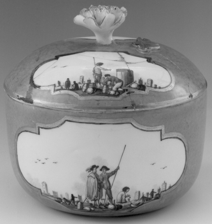 coperchio di Heroldt Christian Friedrich (bottega) - manifattura di Meissen (sec. XVIII)