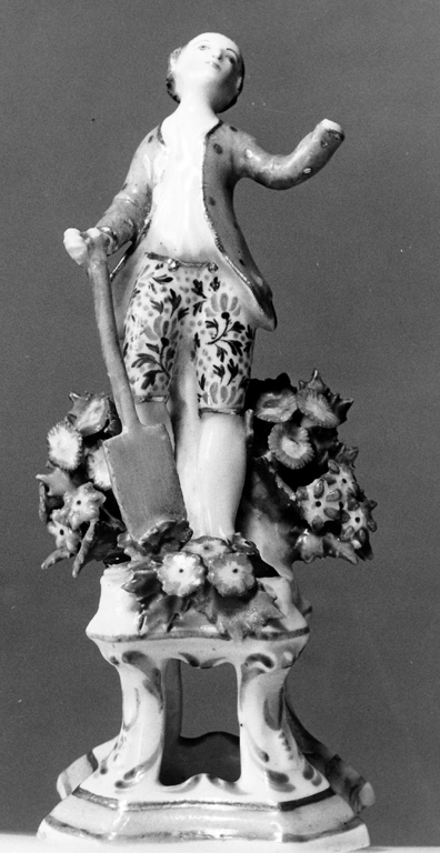 giardiniere con vanga (statuetta) - manifattura di Bow (sec. XVIII)