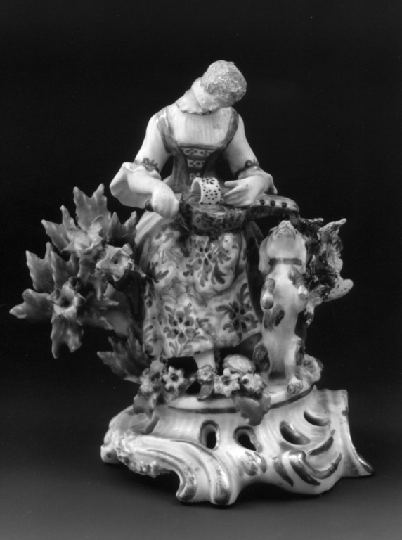 suonatore di ghironda (statuetta) - manifattura di Bow (sec. XVIII)