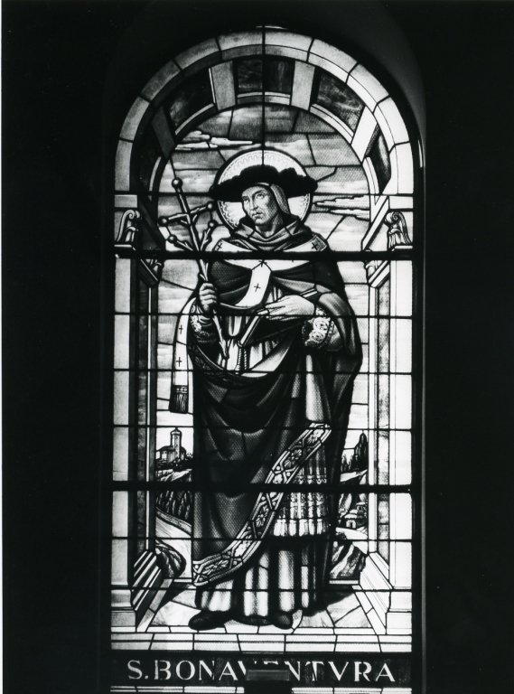San Bonaventura (vetrata, elemento d'insieme) di Giuliani Giulio Cesare (ultimo quarto sec. XIX)