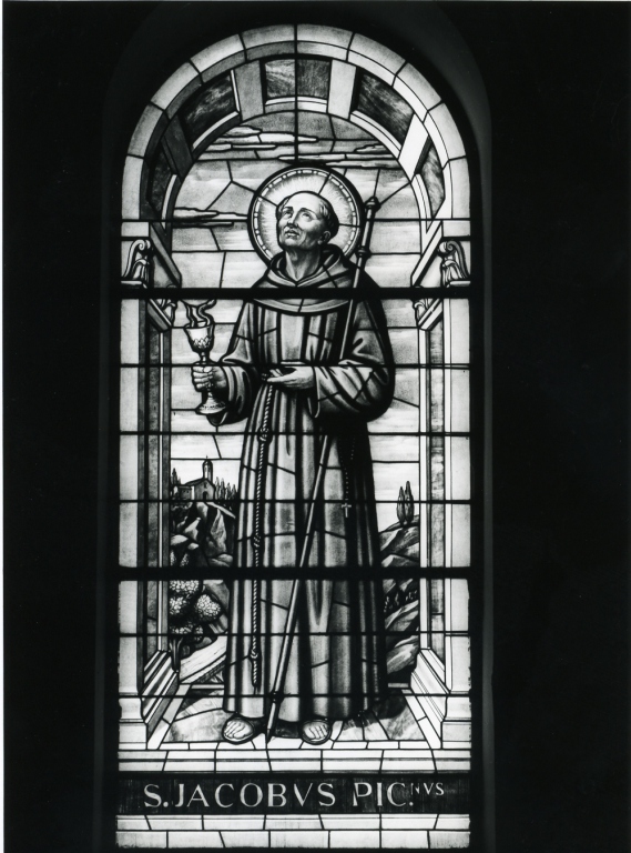 San Giacomo Piceno (vetrata, elemento d'insieme) di Giuliani Giulio Cesare (ultimo quarto sec. XIX)