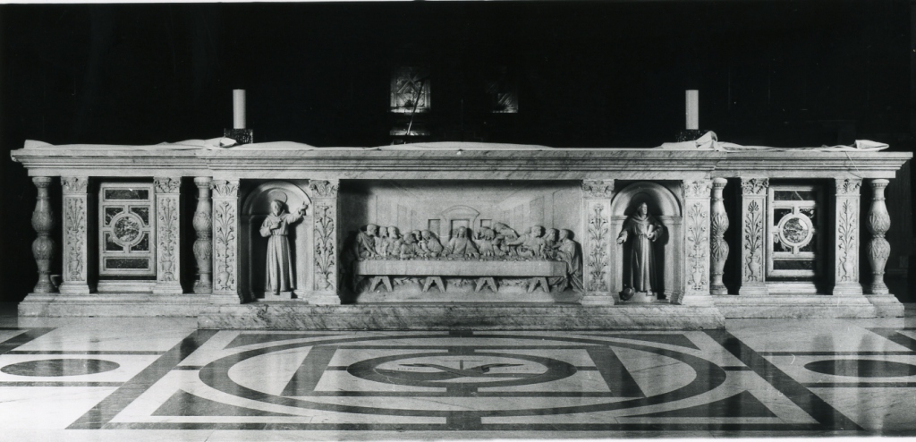 San Francesco d'Assisi (rilievo, elemento d'insieme) di Carimini Luca (ultimo quarto sec. XIX)