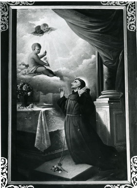 Sant'Antonio da Padova con il bambino (dipinto) di Loffredo Bonaventura (fine sec. XIX)