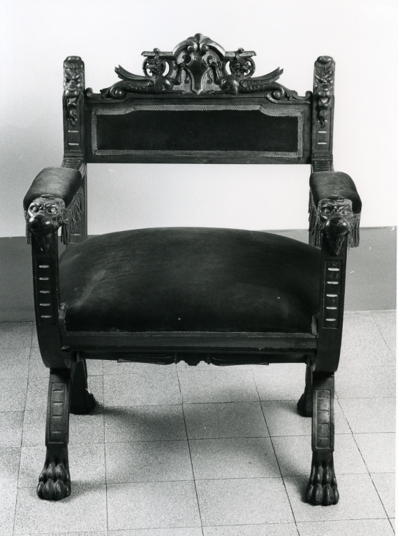 poltrona - manifattura romana (sec. XX)