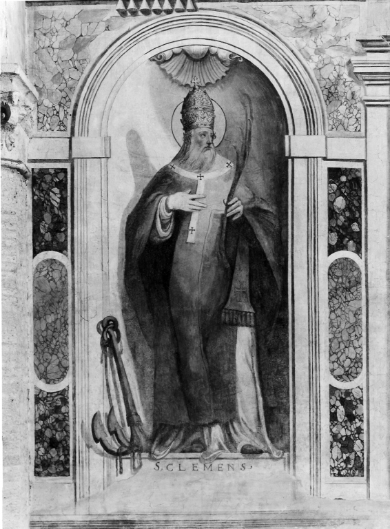 San Clemente (dipinto, elemento d'insieme) di Roncalli Cristoforo detto Pomarancio (cerchia) (fine sec. XVI)