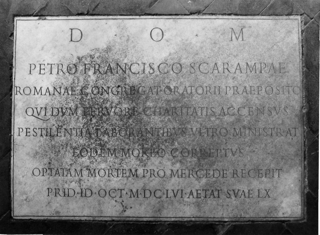 lapide tombale - ambito romano (seconda metà sec. XVII)