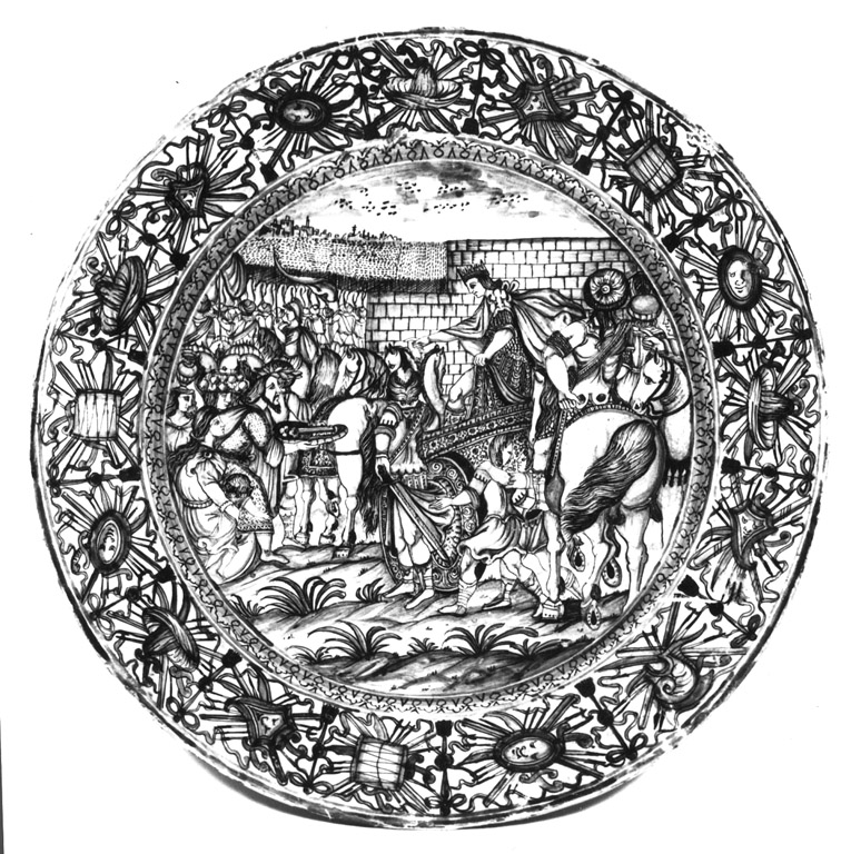 piatto - manifattura castellana (sec. XVIII)