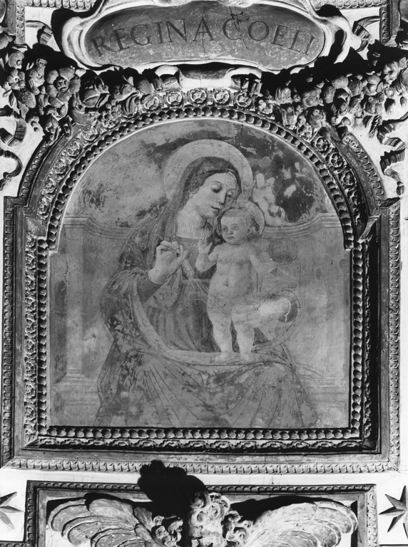 Madonna con Bambino (dipinto, elemento d'insieme) - ambito romano (inizio sec. XV)