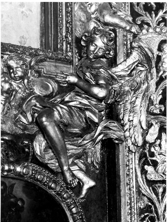 angelo reggicornice (scultura) - ambito romano (sec. XVIII)