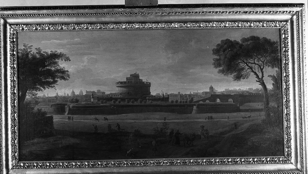 Castel Sant'Angelo e i prati di Castello (dipinto) di Van Wittel Gaspar detto Gaspare Vanvitelli (sec. XVII)