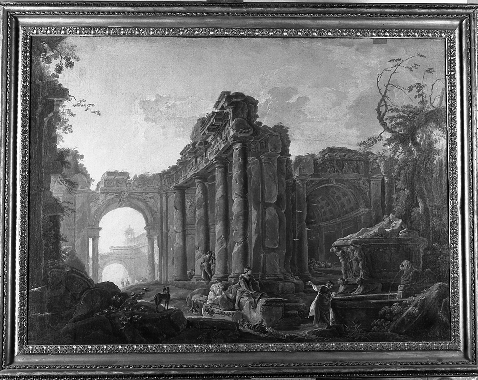 rovine fantastiche (dipinto) di Robert Hubert (sec. XVIII)