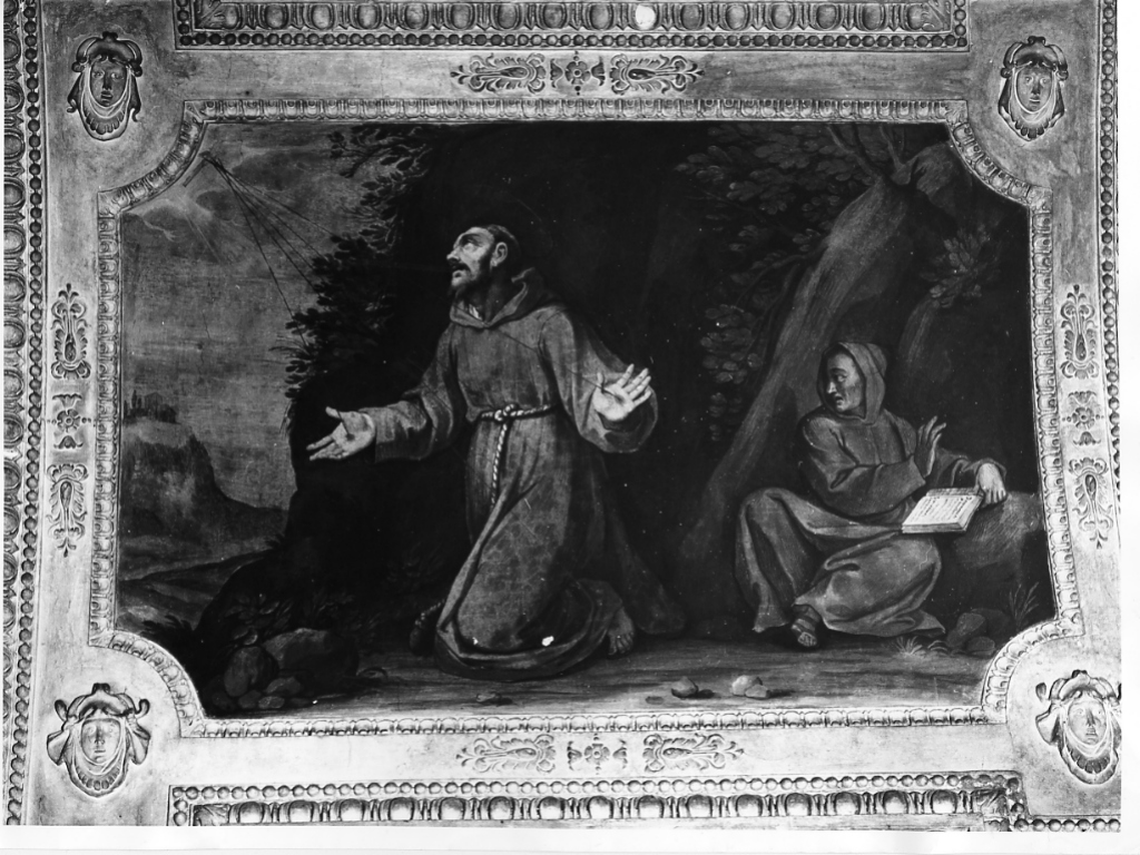 San Francesco d'Assisi riceve le stimmate (dipinto) - ambito romano (sec. XVII)