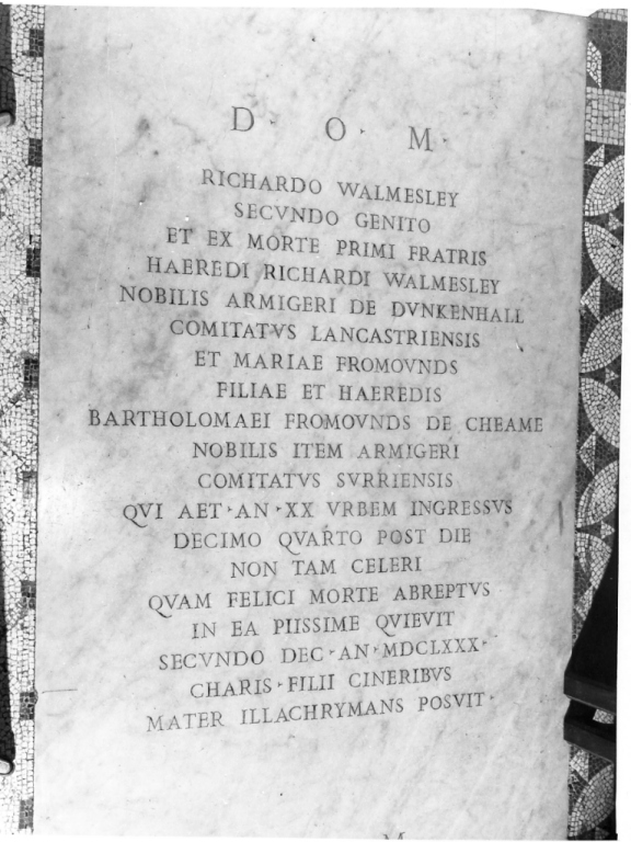 lapide commemorativa - ambito romano (sec. XVII)