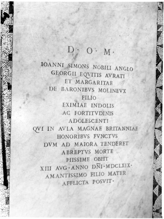 lapide tombale - ambito romano (sec. XVII)