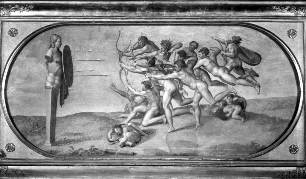 Gli arcieri (dipinto) di Siciolante Girolamo (attribuito) (metà sec. XVI)