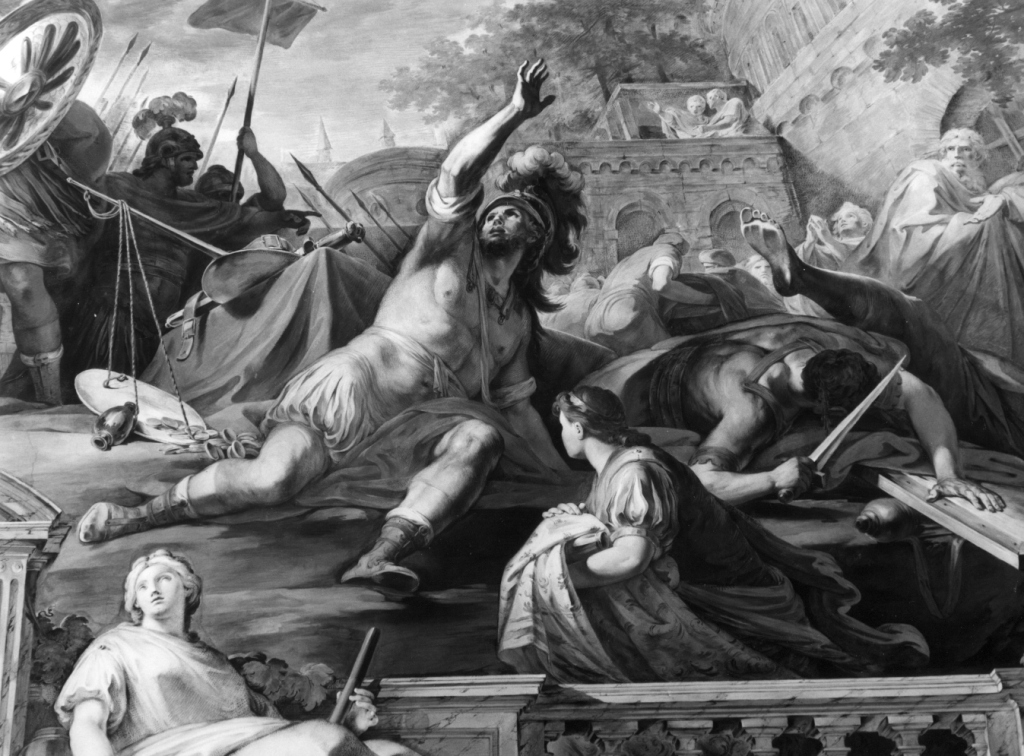 Brenno sconfitto (dipinto) di Rossi Mariano (sec. XVIII)
