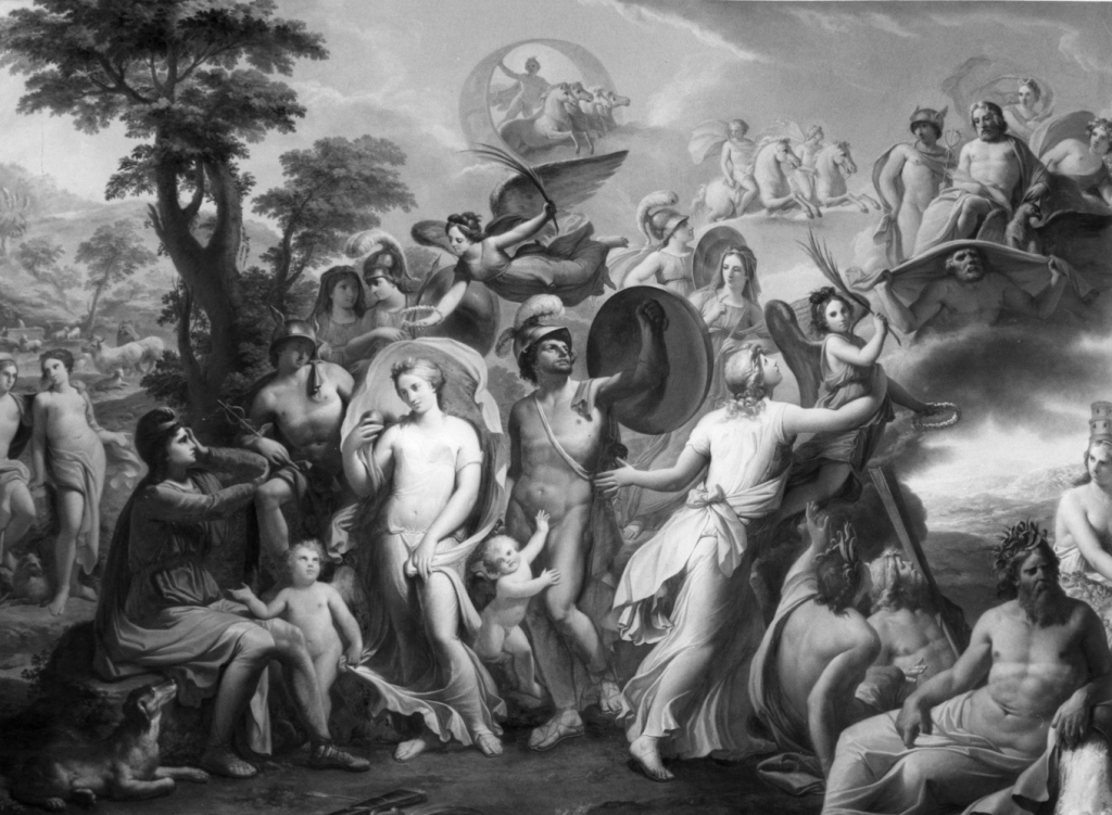 Giudizio di Paride (dipinto) di De Angelis Domenico (sec. XVIII)