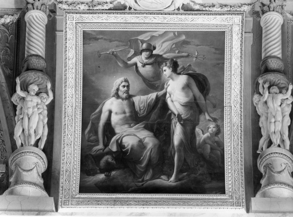 Venere ottiene da Giove la protezione per Enea (dipinto) di De Angelis Domenico (sec. XVIII)