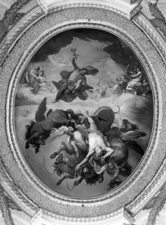 la caduta di Fetonte (dipinto) di Caccianiga Francesco (sec. XVIII)