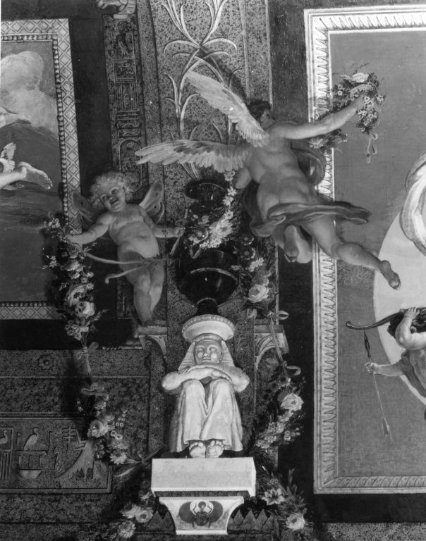 Cariatide seduta (dipinto) di Marchetti Giovanni Battista (sec. XVIII)