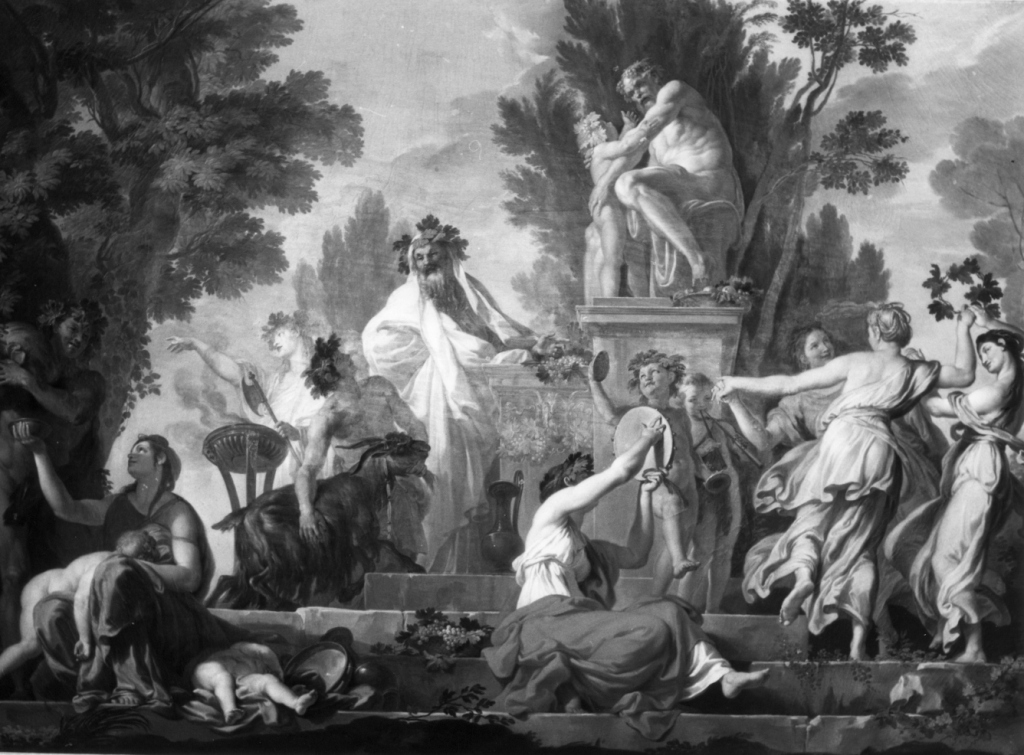 Il sacrificio a Sileno (dipinto) di Conca Tommaso (sec. XVIII)