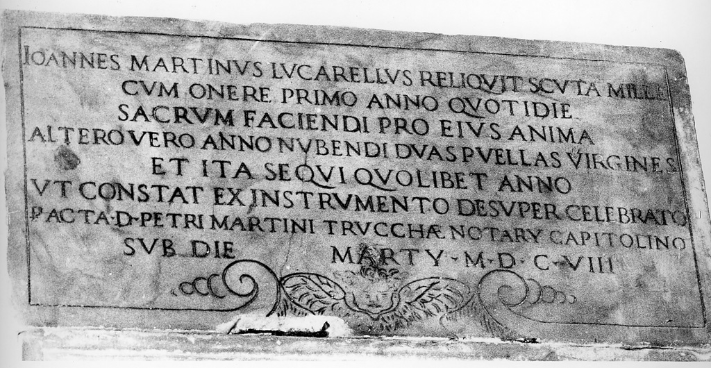 lapide - ambito romano (sec. XVII)