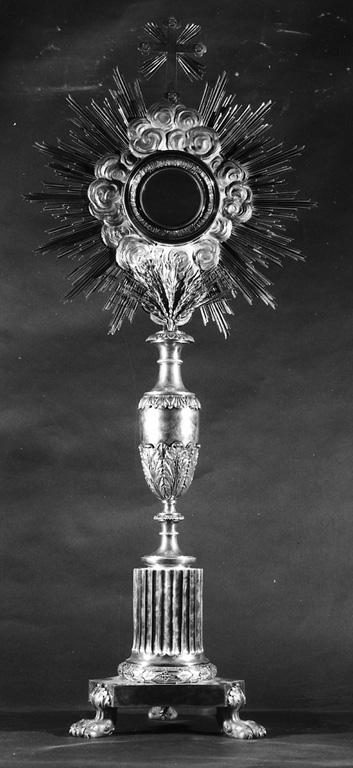 ostensorio - a raggiera - ambito romano (sec. XIX)