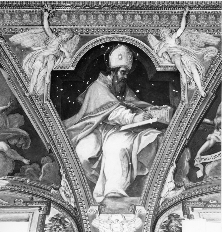 Dottori della chiesa (decorazione pittorica, serie) di Casolani Cristoforo (attribuito) (sec. XVII)