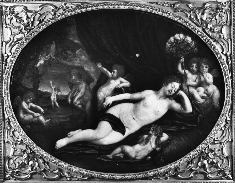 Venere dormiente (dipinto) di Albani Francesco (maniera) (metà sec. XVII)