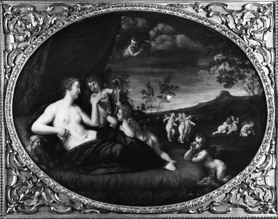 Venere consola Cupido (dipinto) di Albani Francesco (maniera) (metà sec. XVII)