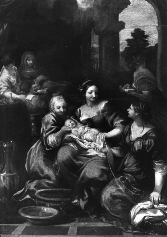 nascita di Maria Vergine (dipinto) di Berrettini Pietro detto Pietro da Cortona (maniera) (seconda metà sec. XVII)