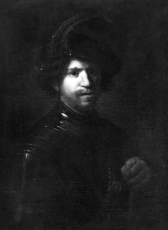ritratto d'uomo (dipinto) di Van Rijn Rembrandt Harmenszoon (maniera) (seconda metà sec. XVII)