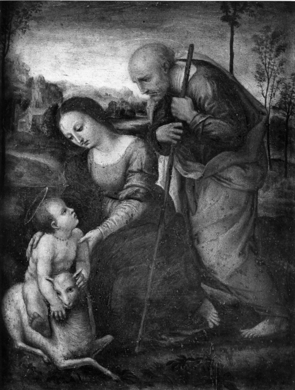 Sacra Famiglia con l'agnello, Sacra Famiglia (dipinto) - ambito toscano (prima metà sec. XVI)