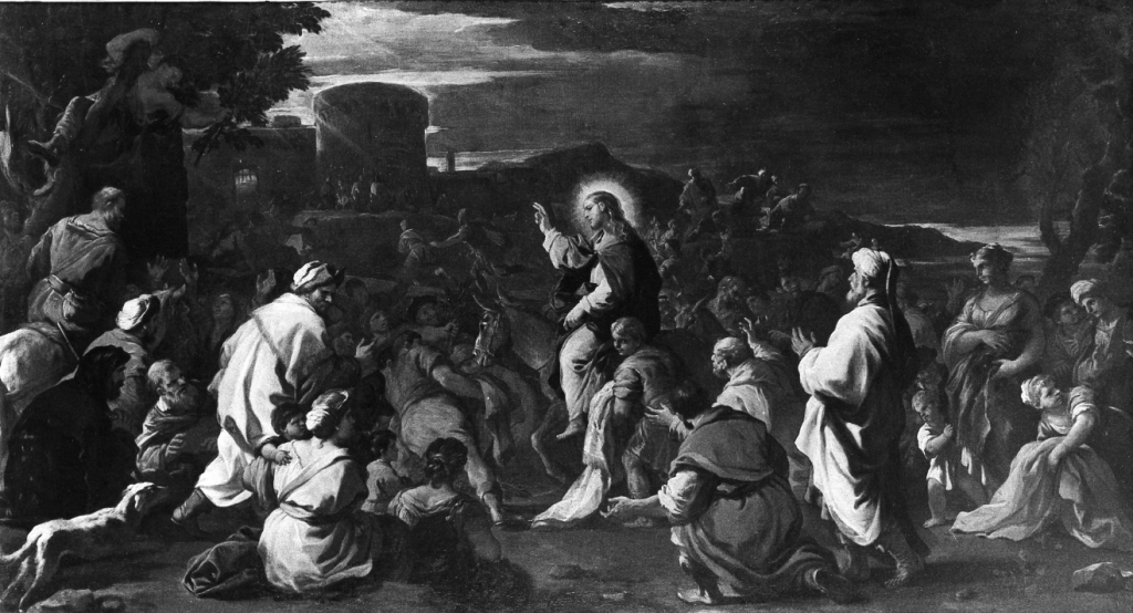 entrata di Cristo in Gerusalemme (dipinto) di Giordano Luca (sec. XVII)