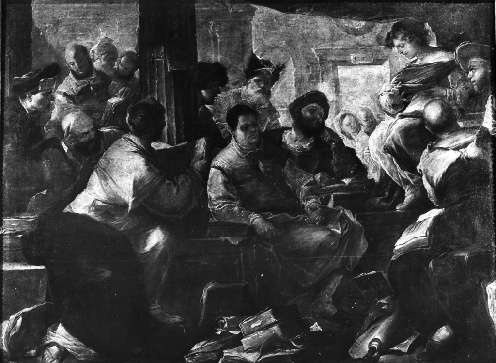 disputa di Gesù con i dottori nel tempio (dipinto) di Giordano Luca (seconda metà sec. XVII)