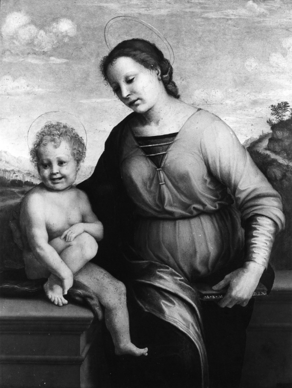Madonna con Bambino (dipinto) di Andrea d'Agnolo detto Andrea del Sarto (prima metà sec. XVI)