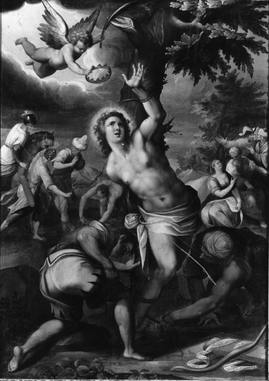 martirio di San Sebastiano (dipinto) - ambito romano (seconda metà sec. XVI)