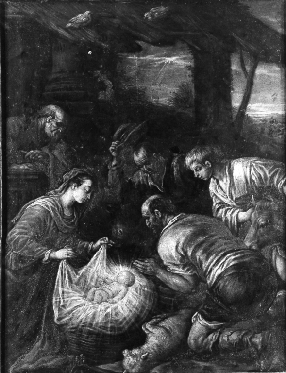 adorazione dei pastori (dipinto) di Da Ponte Jacopo detto Jacopo Bassano (scuola) (seconda metà sec. XVI)