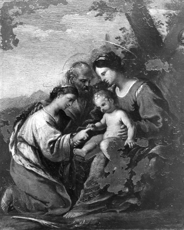 matrimonio mistico di Santa Caterina d'Alessandria (dipinto) di Carracci Agostino (sec. XVI)
