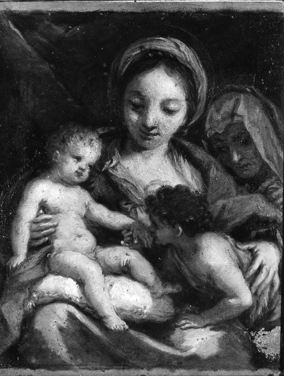 Sacra Famiglia con San Giovannino e Sant'Elisabetta (dipinto) di Passeri Giuseppe (seconda metà sec. XVII)