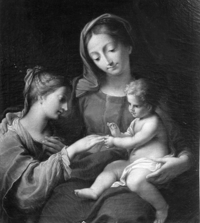 matrimonio mistico di Santa Caterina d'Alessandria (dipinto) di Maratta Carlo (scuola) (seconda metà sec. XVII)