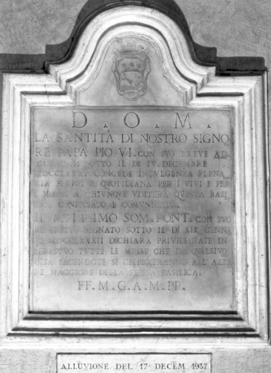 lapide - ambito romano (sec. XVIII)