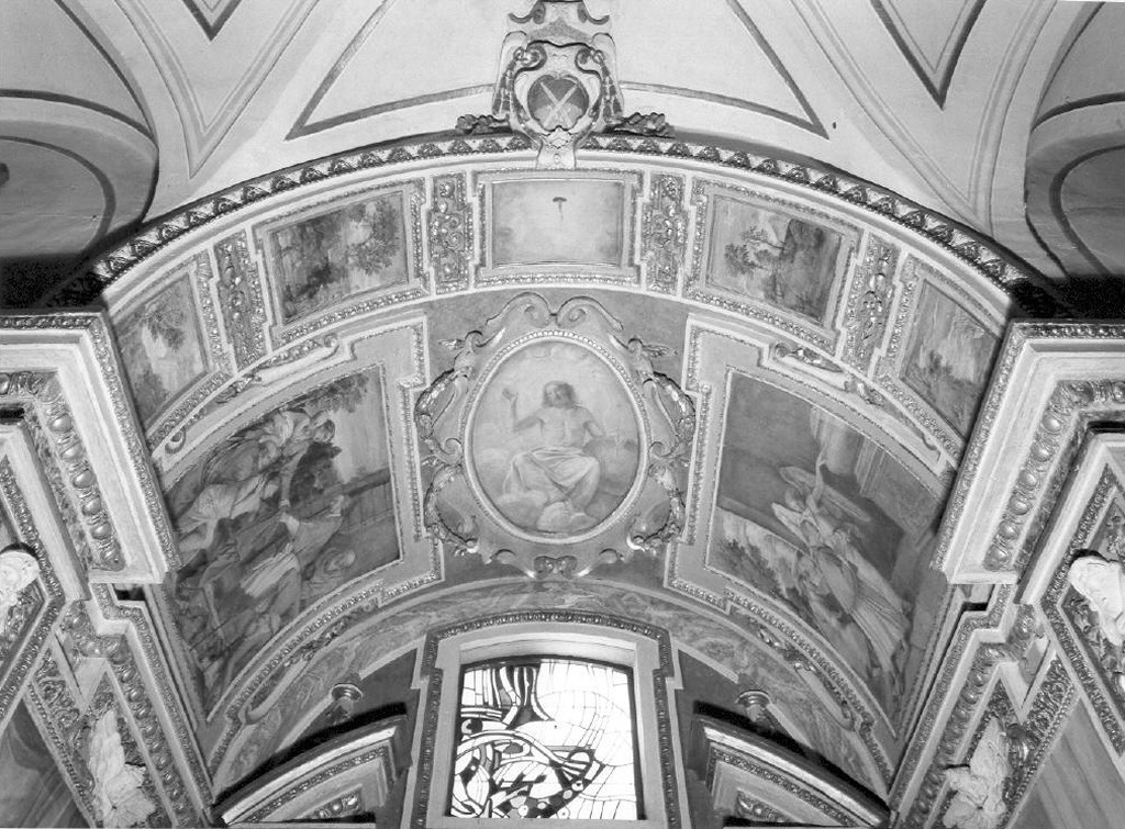 Sacro chiodo della Crocifissione e paesaggi (decorazione pittorica) di Carracci Antonio (sec. XVII)